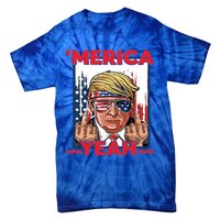 Vintage Trump 4th Of July Merica Yeah Usa Flag Patriotic Gift Tie-Dye T-Shirt