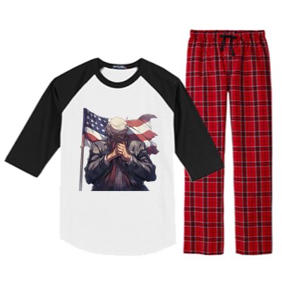 Vote Trump 47th President Election 2024 Raglan Sleeve Pajama Set