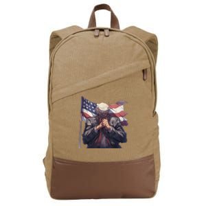 Vote Trump 47th President Election 2024 Cotton Canvas Backpack