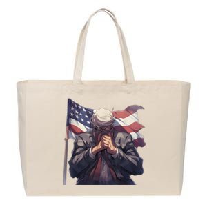 Vote Trump 47th President Election 2024 Cotton Canvas Jumbo Tote