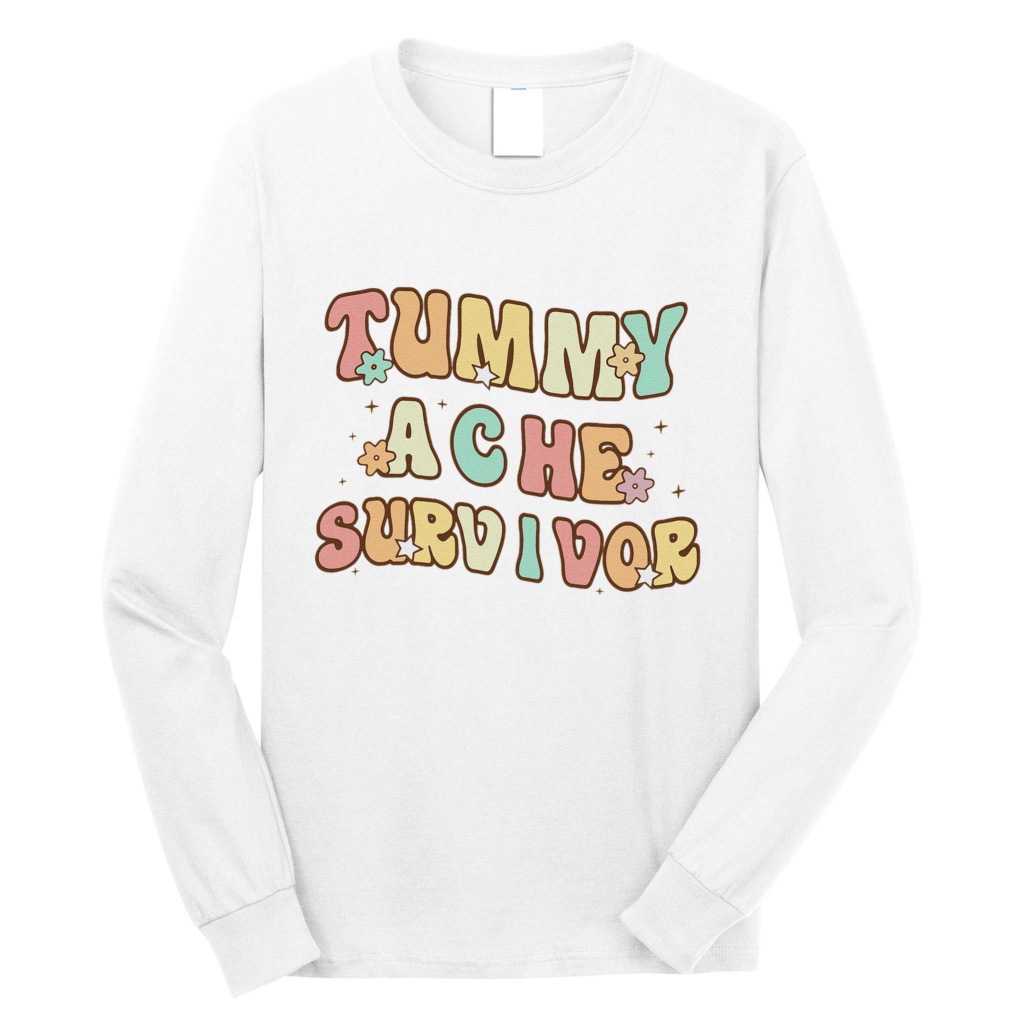 Vintage Tummy Ache Survivor Long Sleeve Shirt