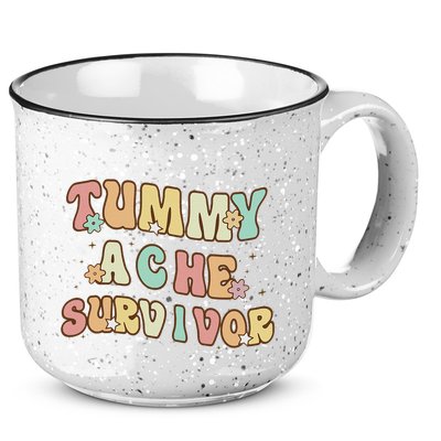 Vintage Tummy Ache Survivor 15oz Campfire Ceramic Mug