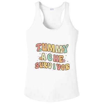 Vintage Tummy Ache Survivor Ladies PosiCharge Competitor Racerback Tank
