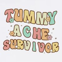 Vintage Tummy Ache Survivor Womens Tank Top