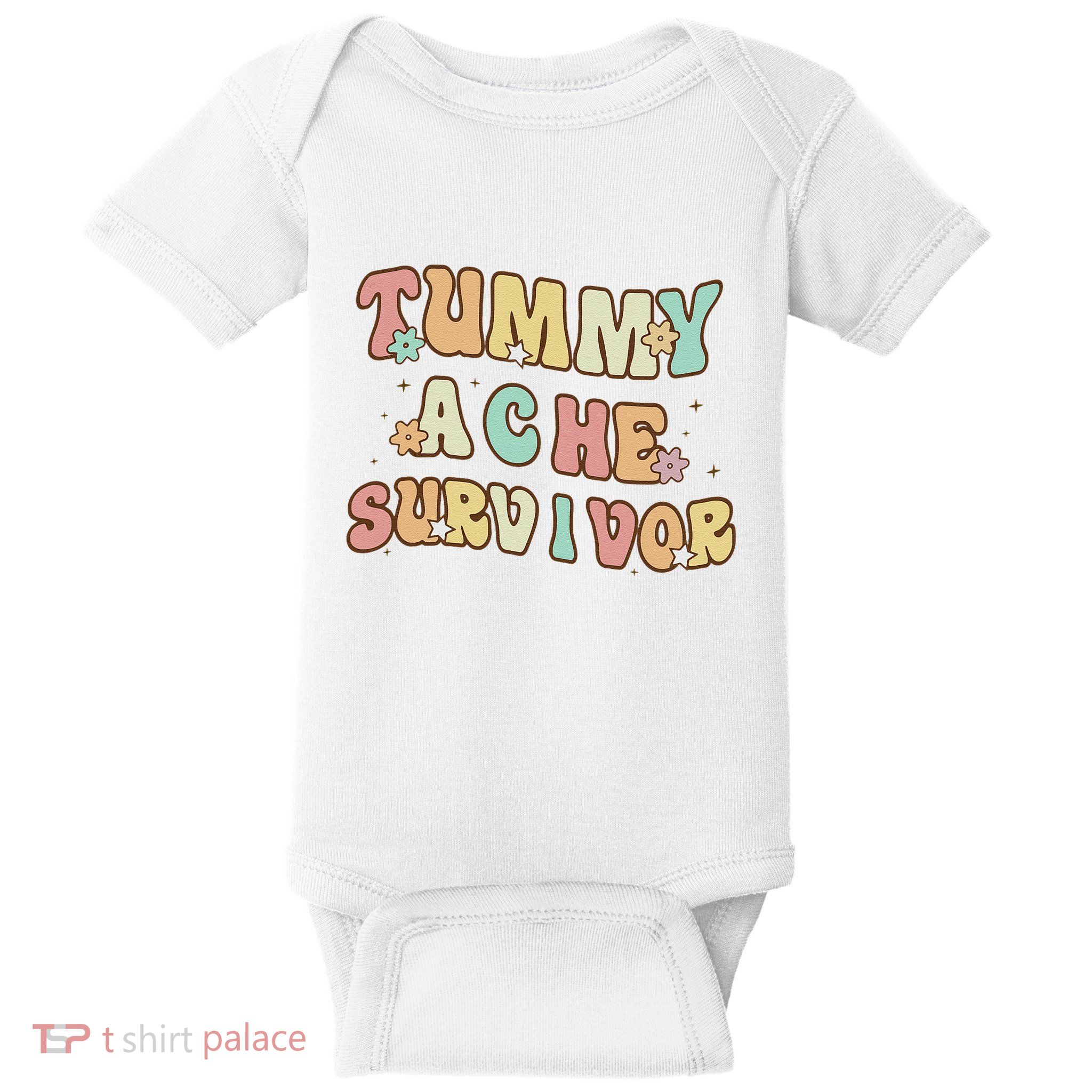 Vintage Tummy Ache Survivor Baby Bodysuit