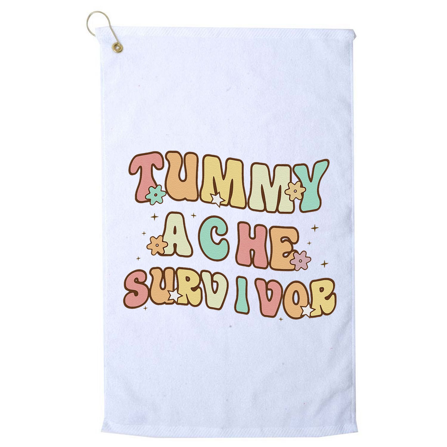 Vintage Tummy Ache Survivor Golf Towel