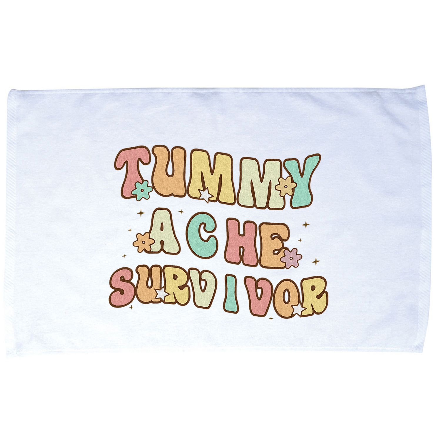 Vintage Tummy Ache Survivor Microfiber Hand Towel