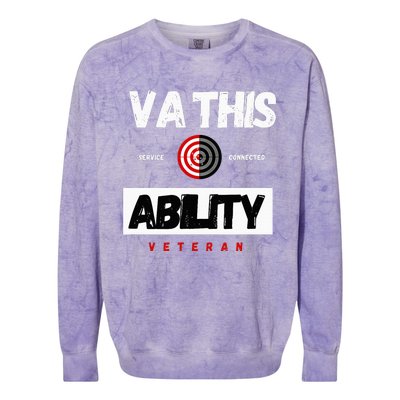 Va This Ability Veteran Hunters Colorblast Crewneck Sweatshirt