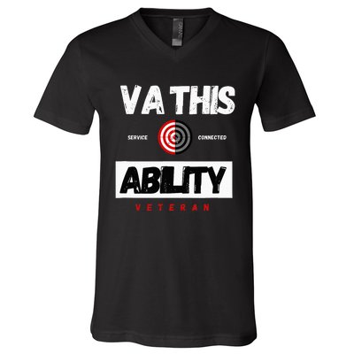 Va This Ability Veteran Hunters V-Neck T-Shirt