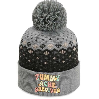 Vintage Tummy Ache Survivor Retro The Baniff Cuffed Pom Beanie