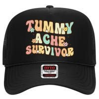 Vintage Tummy Ache Survivor Retro High Crown Mesh Back Trucker Hat