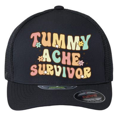 Vintage Tummy Ache Survivor Retro Flexfit Unipanel Trucker Cap