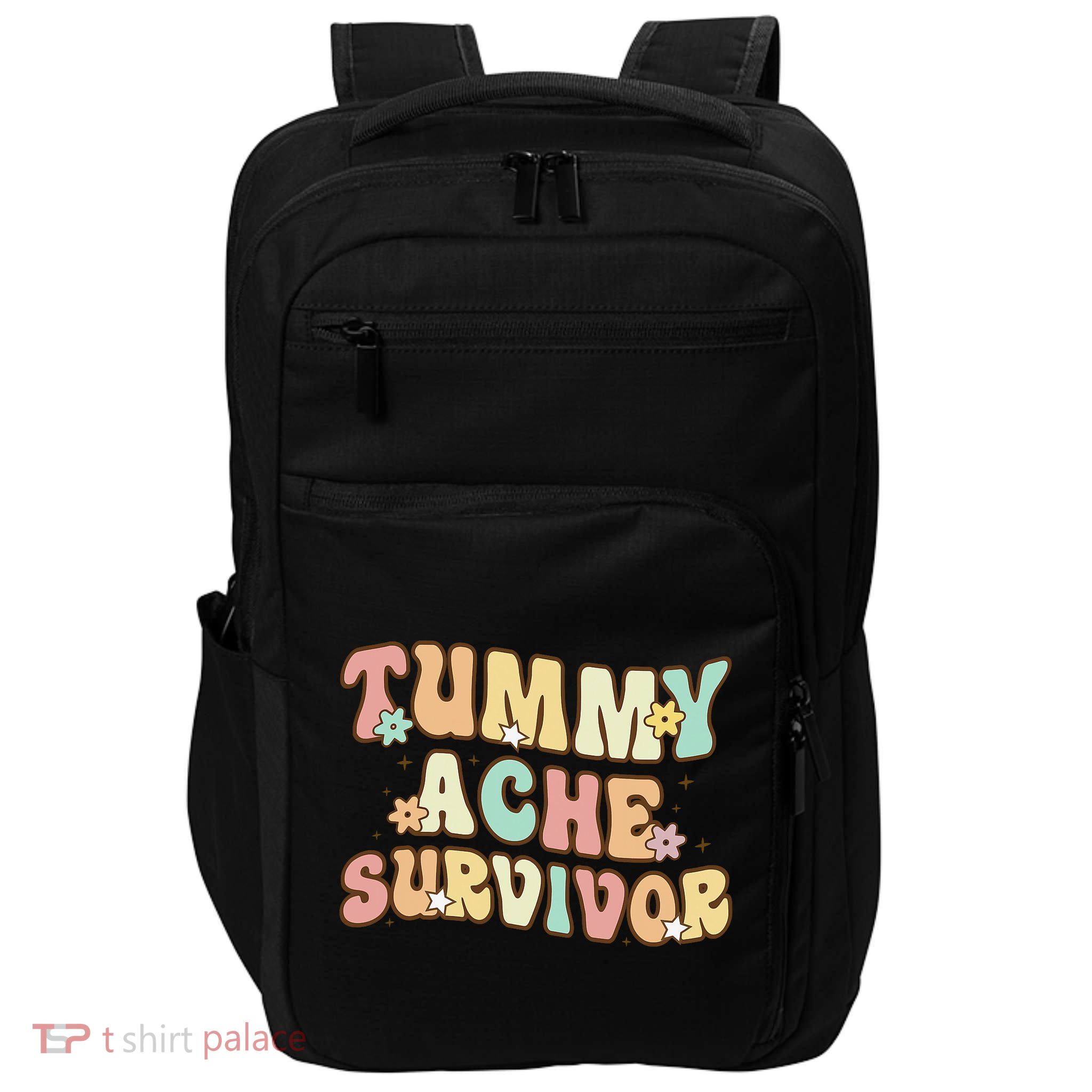 Vintage Tummy Ache Survivor Retro Impact Tech Backpack