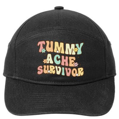 Vintage Tummy Ache Survivor Retro 7-Panel Snapback Hat