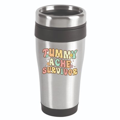 Vintage Tummy Ache Survivor Retro 16oz Travel Tumbler
