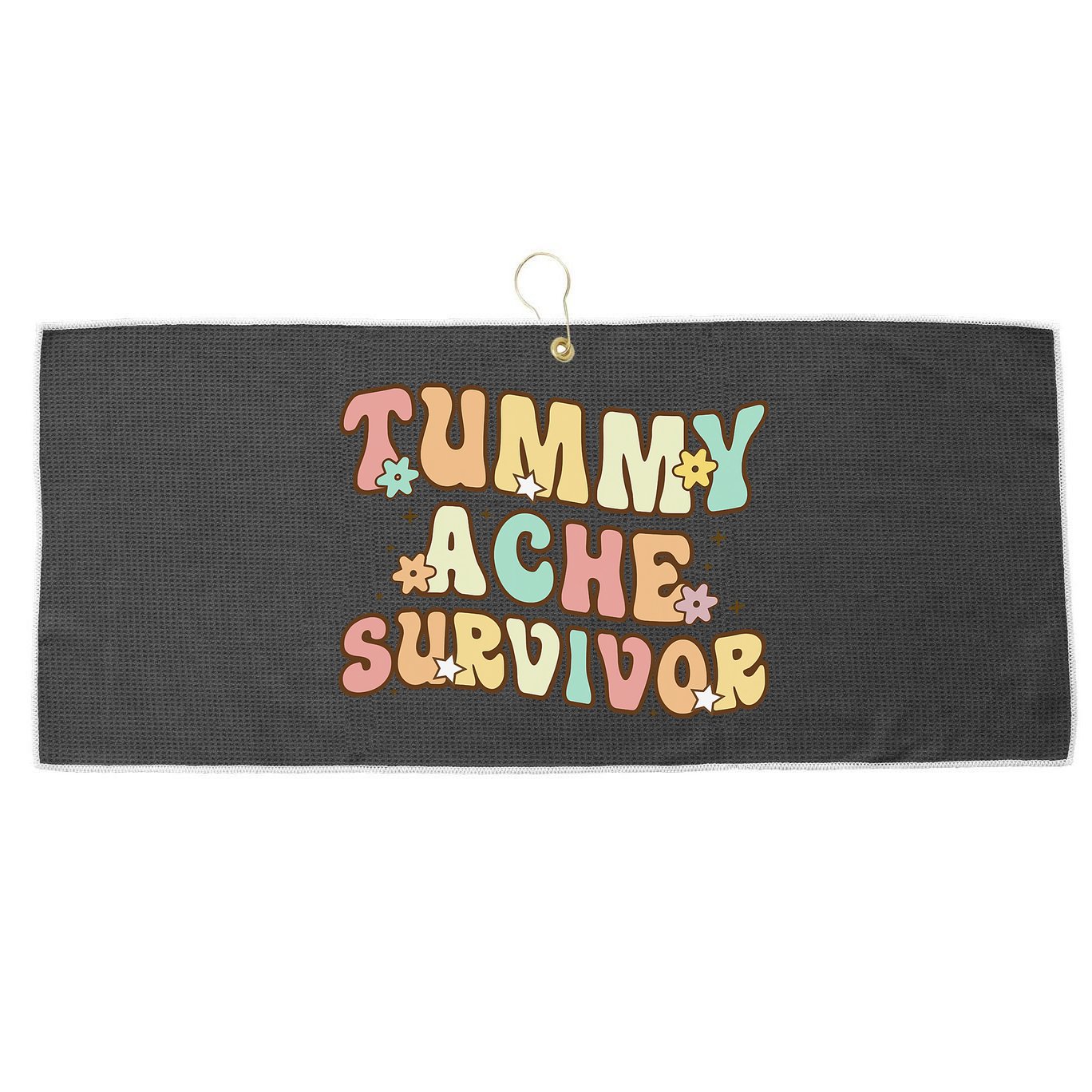 Vintage Tummy Ache Survivor Retro Large Microfiber Waffle Golf Towel
