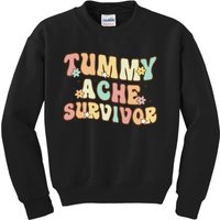 Vintage Tummy Ache Survivor Retro Kids Sweatshirt