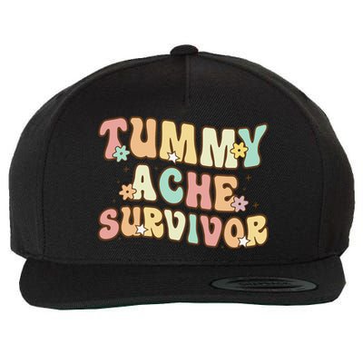 Vintage Tummy Ache Survivor Retro Wool Snapback Cap