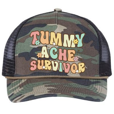 Vintage Tummy Ache Survivor Retro Retro Rope Trucker Hat Cap