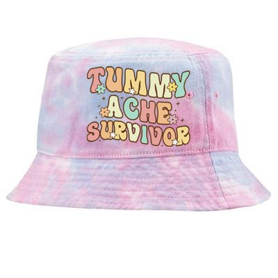 Vintage Tummy Ache Survivor Retro Tie-Dyed Bucket Hat