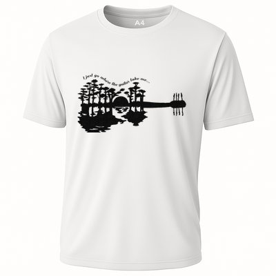 Vintage Tree Acoustic Guitar Minimalist Music Is Life Performance Shirt