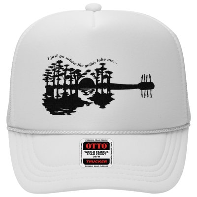 Vintage Tree Acoustic Guitar Minimalist Music Is Life Trucker Hat