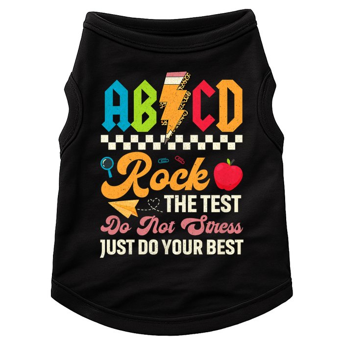 Vintage Testing ABCD Rock The Test Day Teach.ers Student.s Doggie Tank