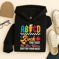 Vintage Testing ABCD Rock The Test Day Teach.ers Student.s Hoodie