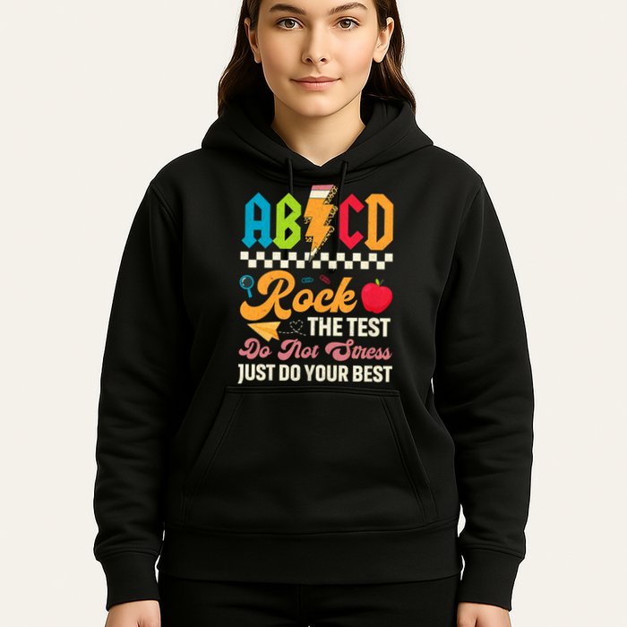Vintage Testing ABCD Rock The Test Day Teach.ers Student.s Hoodie
