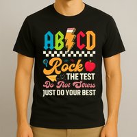 Vintage Testing ABCD Rock The Test Day Teach.ers Student.s T-Shirt