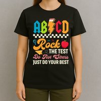 Vintage Testing ABCD Rock The Test Day Teach.ers Student.s T-Shirt