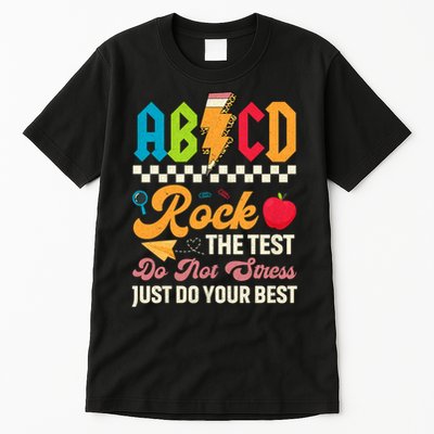 Vintage Testing ABCD Rock The Test Day Teach.ers Student.s Tall T-Shirt