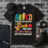 Vintage Testing ABCD Rock The Test Day Teach.ers Student.s Tall T-Shirt