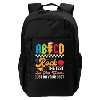 Vintage Testing ABCD Rock The Test Day Teach.ers Student.s Backpack