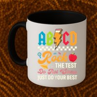 Vintage Testing ABCD Rock The Test Day Teach.ers Student.s Mug