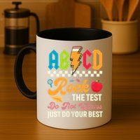 Vintage Testing ABCD Rock The Test Day Teach.ers Student.s Mug