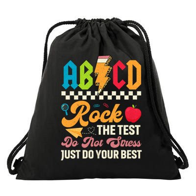 Vintage Testing ABCD Rock The Test Day Teach.ers Student.s Drawstring Bag