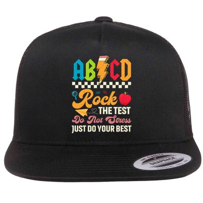 Vintage Testing ABCD Rock The Test Day Teach.ers Student.s Flatbill Hat
