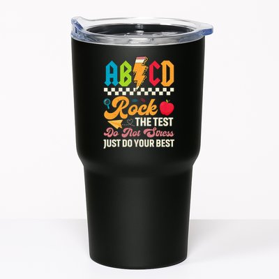 Vintage Testing ABCD Rock The Test Day Teach.ers Student.s Tumbler