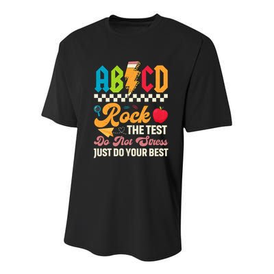 Vintage Testing ABCD Rock The Test Day Teach.ers Student.s Youth Performance Sprint T-Shirt