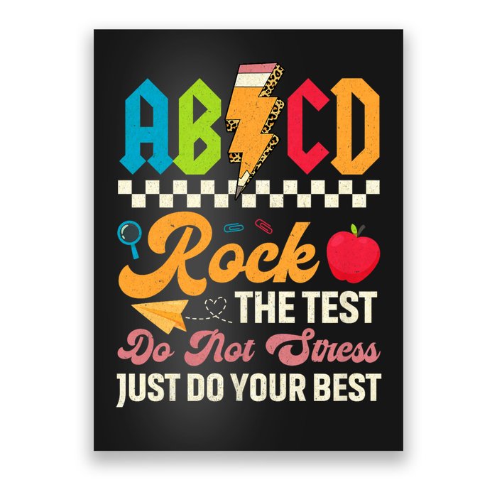 Vintage Testing ABCD Rock The Test Day Teach.ers Student.s Poster