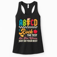 Vintage Testing ABCD Rock The Test Day Teach.ers Student.s Womens Tank Top
