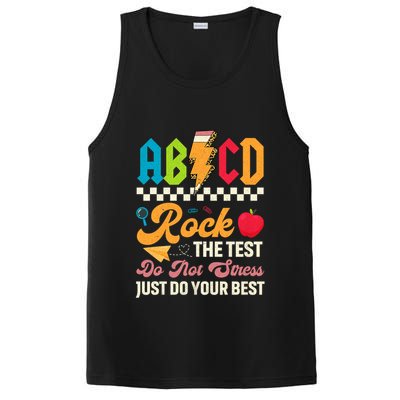 Vintage Testing ABCD Rock The Test Day Teach.ers Student.s PosiCharge Competitor Tank