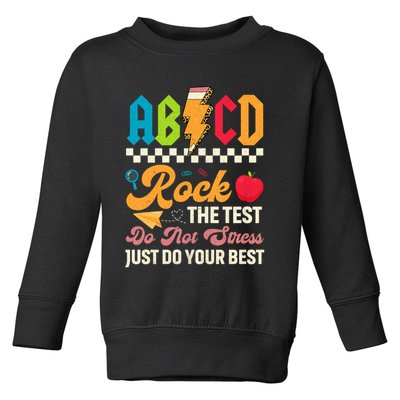 Vintage Testing ABCD Rock The Test Day Teach.ers Student.s Toddler Sweatshirt