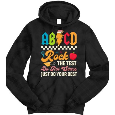 Vintage Testing ABCD Rock The Test Day Teach.ers Student.s Tie Dye Hoodie