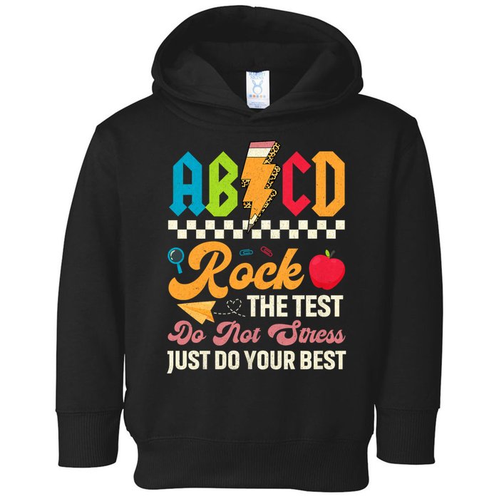 Vintage Testing ABCD Rock The Test Day Teach.ers Student.s Toddler Hoodie