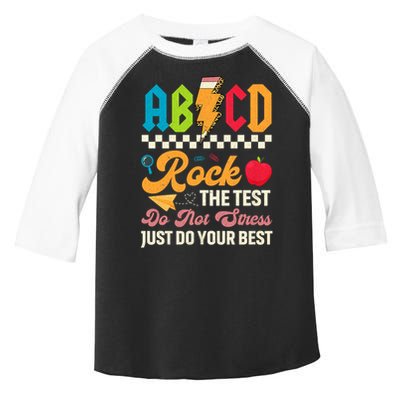 Vintage Testing ABCD Rock The Test Day Teach.ers Student.s Toddler Fine Jersey T-Shirt