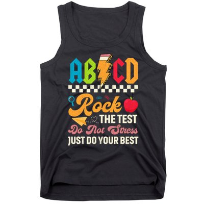 Vintage Testing ABCD Rock The Test Day Teach.ers Student.s Tank Top