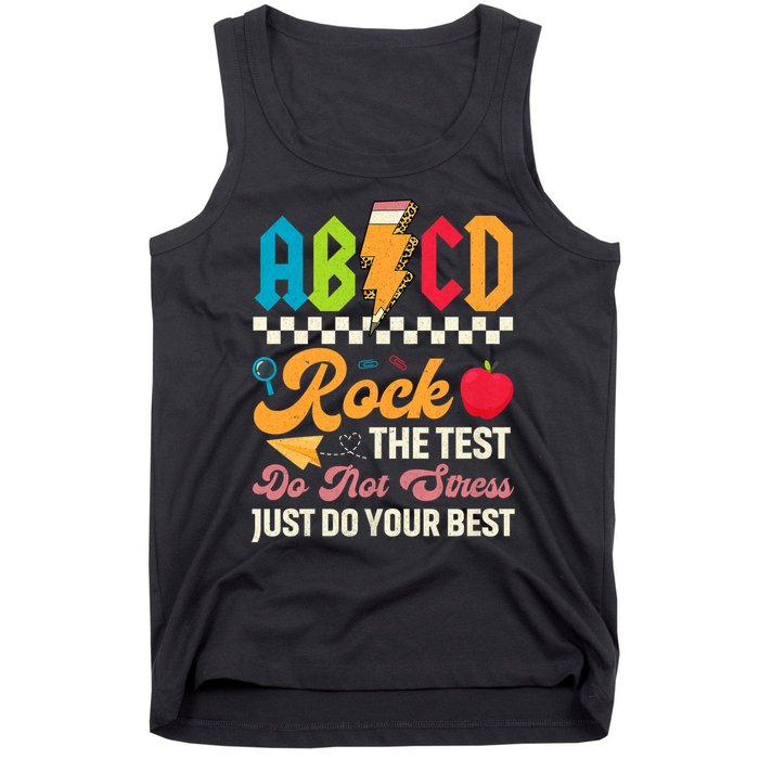 Vintage Testing ABCD Rock The Test Day Teach.ers Student.s Tank Top