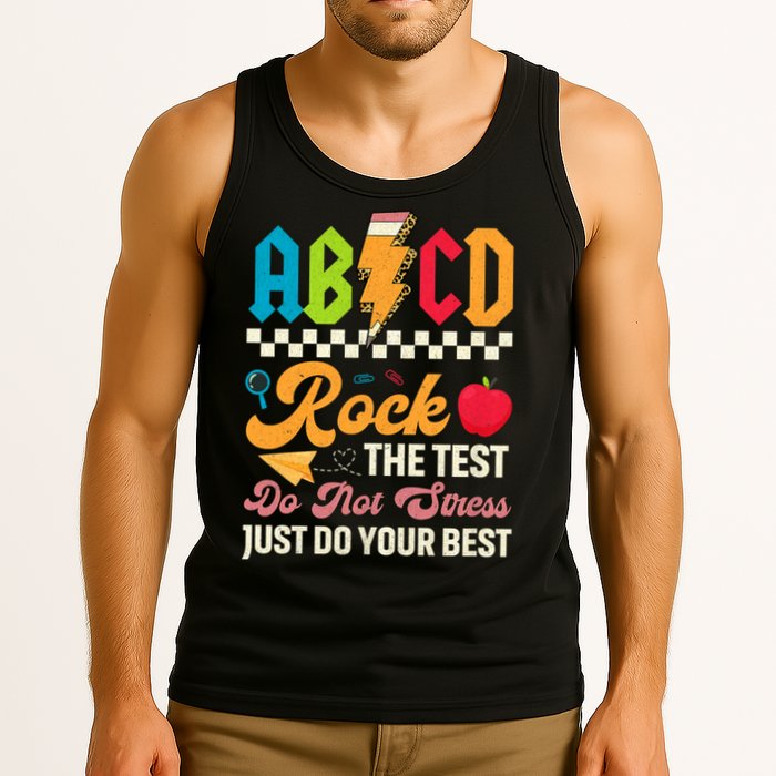 Vintage Testing ABCD Rock The Test Day Teach.ers Student.s Tank Top